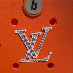 Rhinestone LV Bogg Charms-High Fashion Bogg Charm-Blingy Bogg Charm
